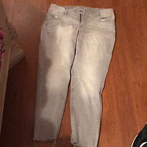 Gray mid rise rockstar jeans standard length